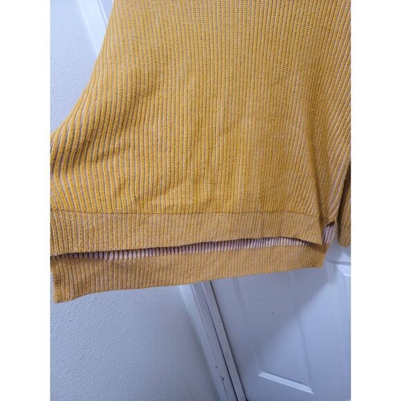 Topshop Mustard Yellow Ribbed Knit Poncho Sweater With Turtleneck Collar - Picture 5 of 11